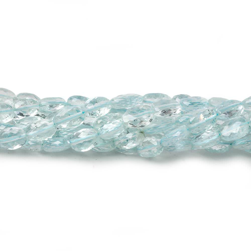 4x3mm - 6x4mm Aquamarine faceted oval beads 16 inch 76 pieces AA (ONLINE ORDER ONLY)
