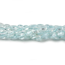 4x3mm - 6x4mm Aquamarine faceted oval beads 16 inch 76 pieces AA (ONLINE ORDER ONLY)