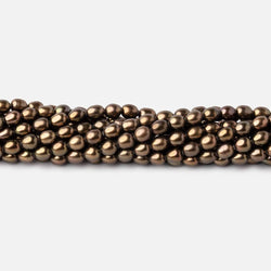 4x3mm Antique Bronze Straight Drilled Oval Freshwater Pearl 15 inch 97 pcs (ONLINE ORDER ONLY)