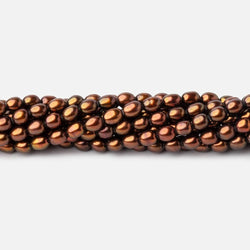 4x3mm Bronze Straight Drilled Oval Freshwater Pearl 15 inch 89 pcs (ONLINE ORDER ONLY)