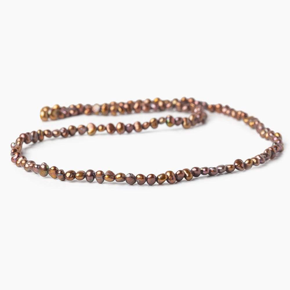4x3mm Chocolate Baroque Small Pearls 15 inch, 125 pieces (ONLINE ORDER ONLY)