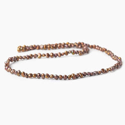 4x3mm Chocolate Baroque Small Pearls 15 inch, 125 pieces (ONLINE ORDER ONLY)