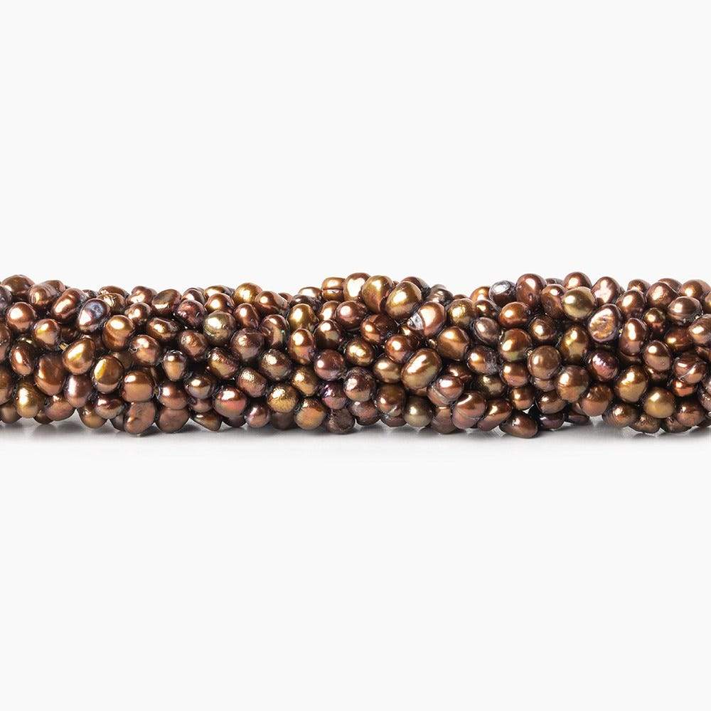 4x3mm Chocolate Baroque Small Pearls 15 inch, 125 pieces (ONLINE ORDER ONLY)