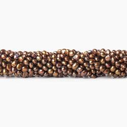 4x3mm Chocolate Baroque Small Pearls 15 inch, 125 pieces (ONLINE ORDER ONLY)