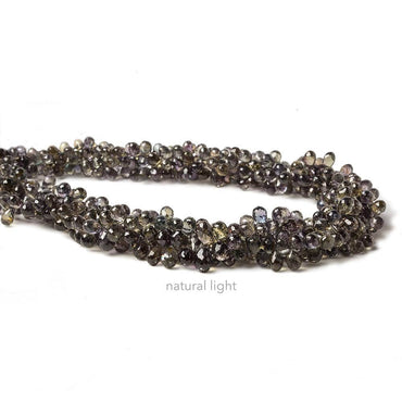 4x3mm Color Change Avocado Sapphire Tear Drop Briolette 8.5 inch 140 pieces (ONLINE ORDER ONLY)