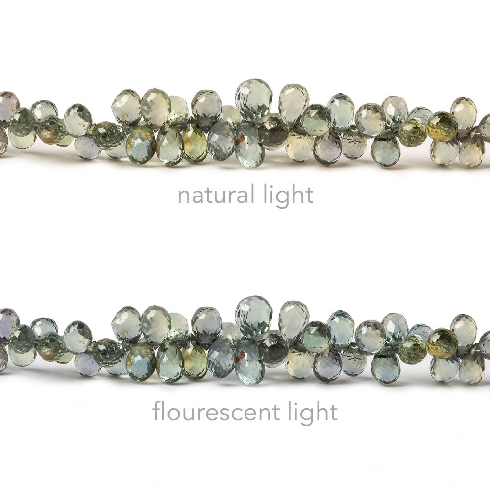 4x3mm Color Change Sapphire Tear Drop Briolette 8.5 inch 130 pieces (ONLINE ORDER ONLY)