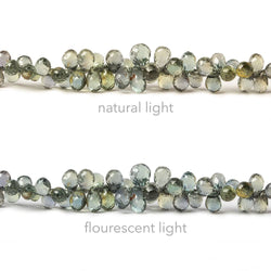 4x3mm Color Change Sapphire Tear Drop Briolette 8.5 inch 130 pieces (ONLINE ORDER ONLY)