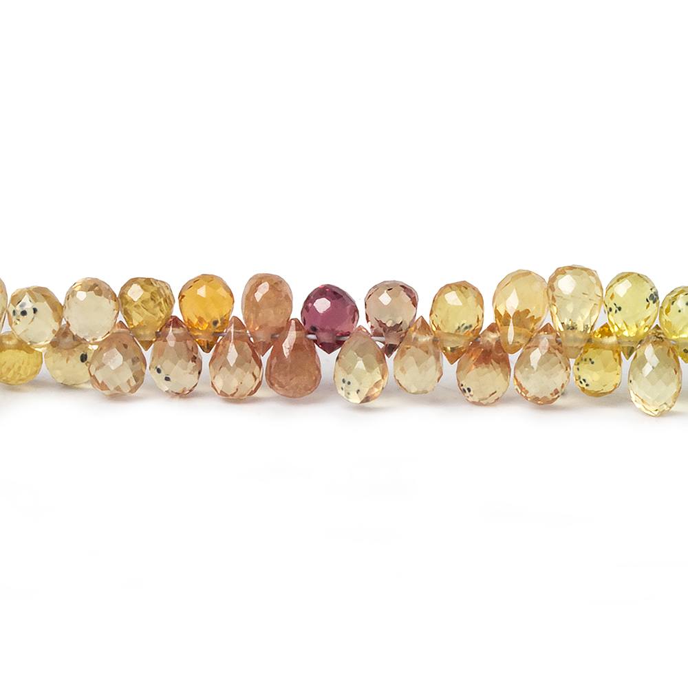 4x3mm Fancy Sapphire Faceted Tear Drop Beads 7.5 inch 127 pieces (ONLINE ORDER ONLY)