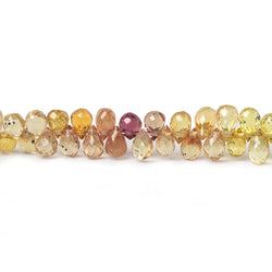 4x3mm Fancy Sapphire Faceted Tear Drop Beads 7.5 inch 127 pieces (ONLINE ORDER ONLY)