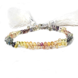 4x3mm Fancy Sapphire Faceted Tear Drop Beads 7.5 inch 127 pieces (ONLINE ORDER ONLY)