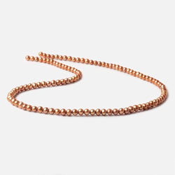 4x3mm Caramel Off Round Freshwater Pearl Beads 16 inch 96 pieces (ONLINE ORDER ONLY)