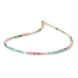 4x3mm Multi Color Tourmaline Plain Oval Beads 16 inch 110 pieces AA (ONLINE ORDER ONLY)