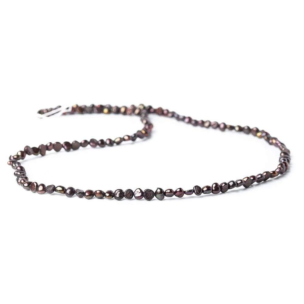 4x3mm Plum Side Drilled Baroque Freshwater Pearl 15 inch 129 pcs (ONLINE ORDER ONLY)