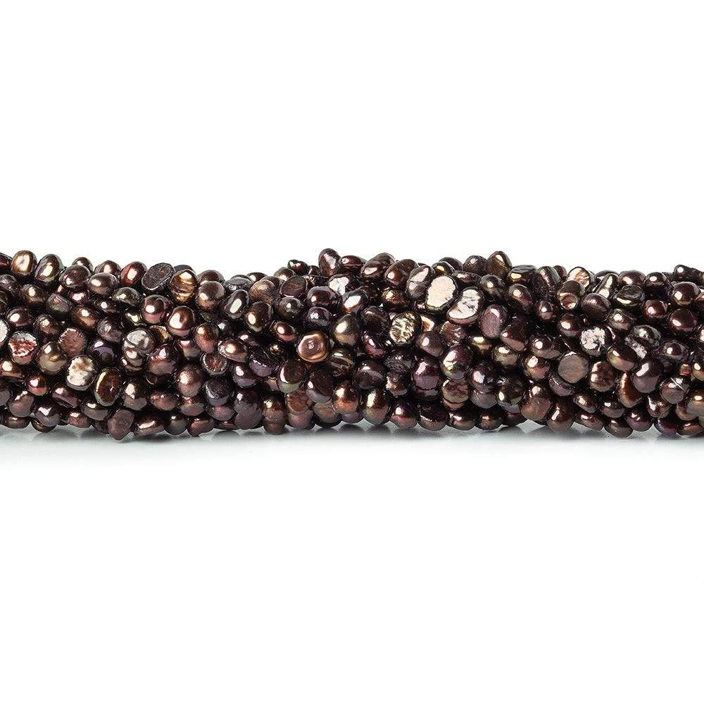 4x3mm Plum Side Drilled Baroque Freshwater Pearl 15 inch 129 pcs (ONLINE ORDER ONLY)