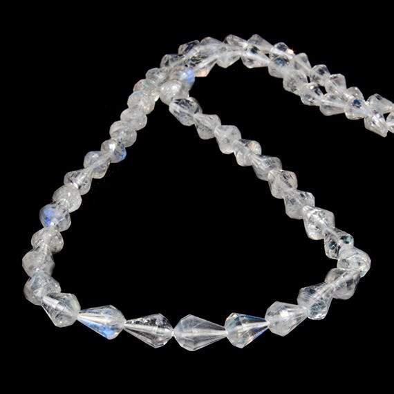 4x3mm Rainbow Moonstone Petite Faceted Tear Drop 14.5 inch 77 Beads (ONLINE ORDER ONLY)