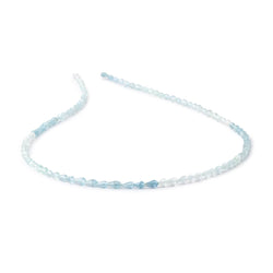 4x3mm Shaded Aquamarine Faceted Tear Drop Beads 14.5 inch 86 pieces (ONLINE ORDER ONLY)