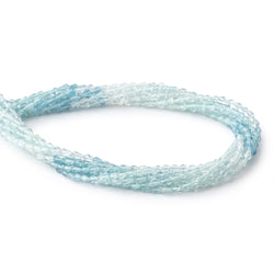 4x3mm Shaded Aquamarine Faceted Tear Drop Beads 14.5 inch 86 pieces (ONLINE ORDER ONLY)