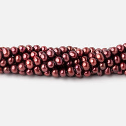 4x3mm Wine Off Round Freshwater Pearls 16 inch 108 pieces (ONLINE ORDER ONLY)