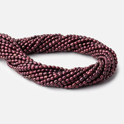 4x3mm Wine Red Oval Freshwater Pearl Beads 15 inch 78 pieces (ONLINE ORDER ONLY)