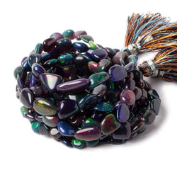 4x4-13x9mm Black Ethiopian Opal Plain Nugget beads 17 inches 60 pieces AA (ONLINE ORDER ONLY)
