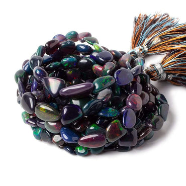 4x4-13x9mm Black Ethiopian Opal Plain Nugget beads 17 inches 60 pieces AA (ONLINE ORDER ONLY)