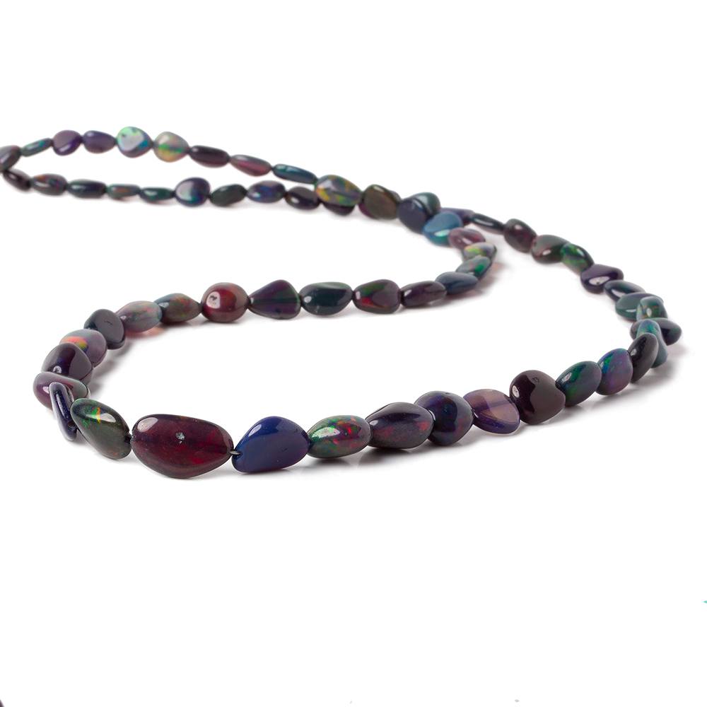 4x4-13x9mm Black Ethiopian Opal Plain Nugget beads 17 inches 60 pieces AA (ONLINE ORDER ONLY)