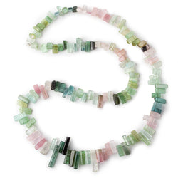 6x2-12x3mm Afghani Tourmaline top drilled plain Crystals 18 inch 127 pieces AA (ONLINE ORDER ONLY)