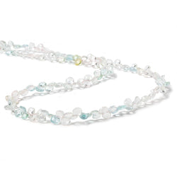 4x4-5x5mm White & Blue Beryl faceted heart beads 16 inch 160 pieces A (ONLINE ORDER ONLY)