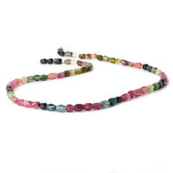 4x4-7x5mm Multi Color Tourmaline faceted Twists 16 inch 65 beads A (ONLINE ORDER ONLY)