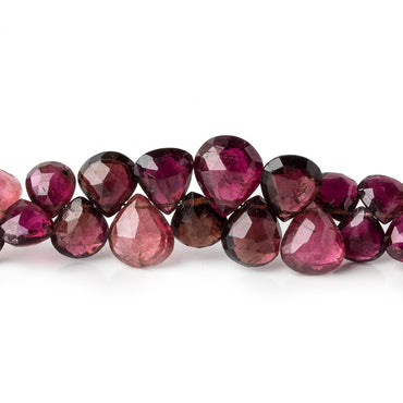 3.5-9mm Shaded Rubellite Tourmaline faceted hearts 17 inch 148 beads AAA (ONLINE ORDER ONLY)