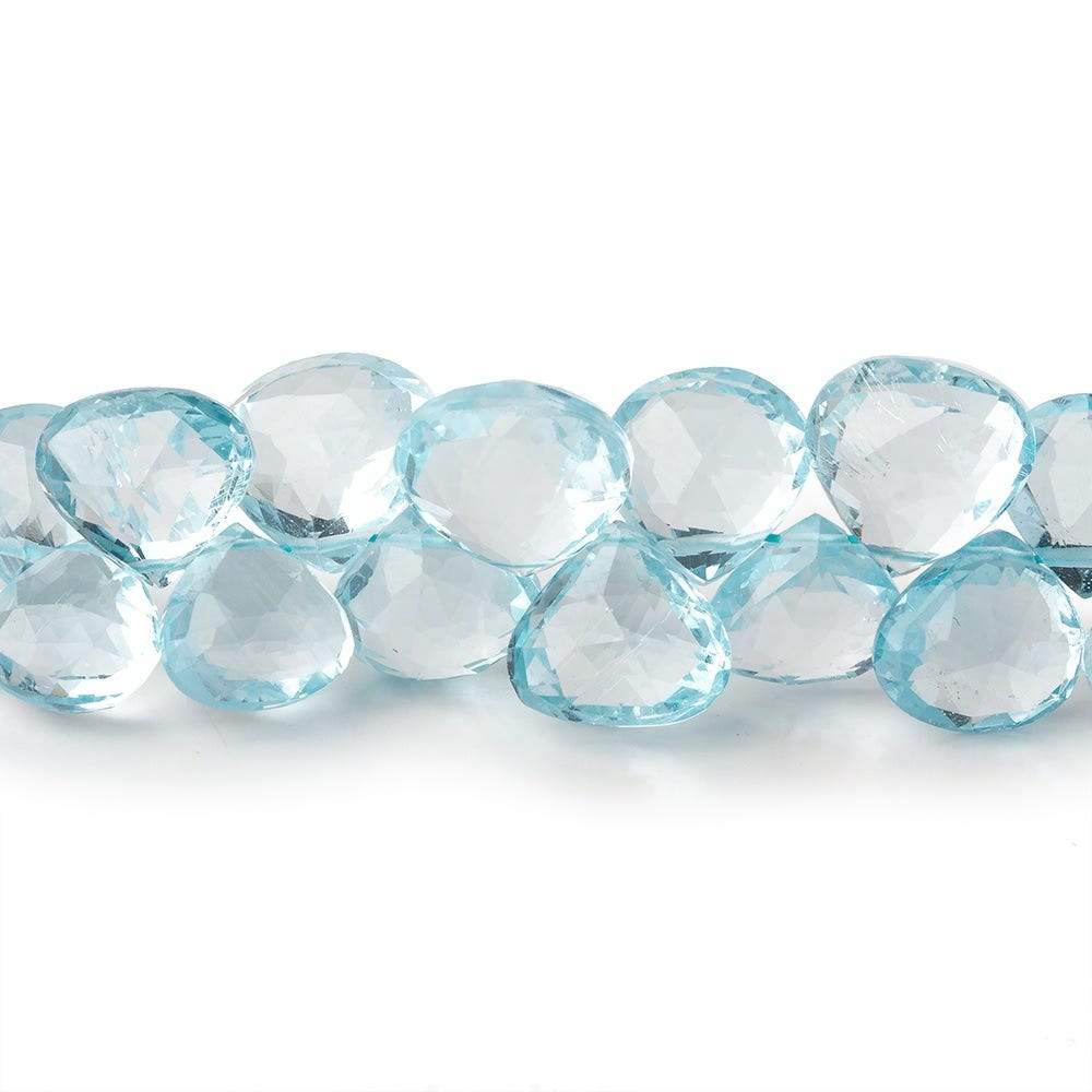 4x4-9x9mm Sky Blue Topaz Faceted Heart Briolettes 8.5 inch 63 pieces AAA (ONLINE ORDER ONLY)