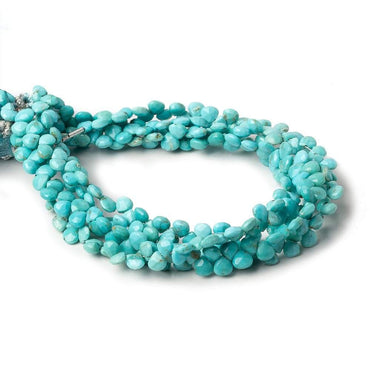 4-5mm Sleeping Beauty Turquoise faceted heart beads 8 inch 62 pieces AA (ONLINE ORDER ONLY)