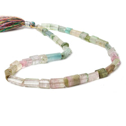 4x5-15x5mm Multi Color Tourmaline plain tube beads 16 inch 42 pieces A Grade (ONLINE ORDER ONLY)