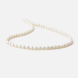 4x5-4.5x6mm Off White straight drilled Oval freshwater pearls 15.5 inch 68 pieces A (ONLINE ORDER ONLY)