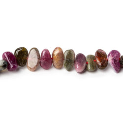 4x5-8x5mm Multi Color Tourmlaine plain nuggets 16 inch 91 beads (ONLINE ORDER ONLY)