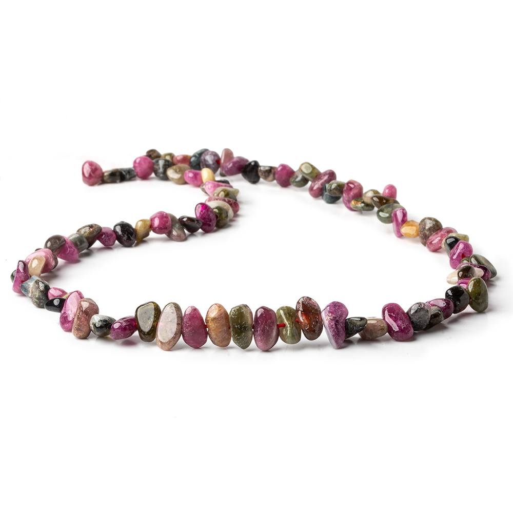 4x5-8x5mm Multi Color Tourmlaine plain nuggets 16 inch 91 beads (ONLINE ORDER ONLY)