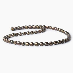 4x6mm Bronze Freshwater Pearl Straight Drill Oval 66 pieces (ONLINE ORDER ONLY)