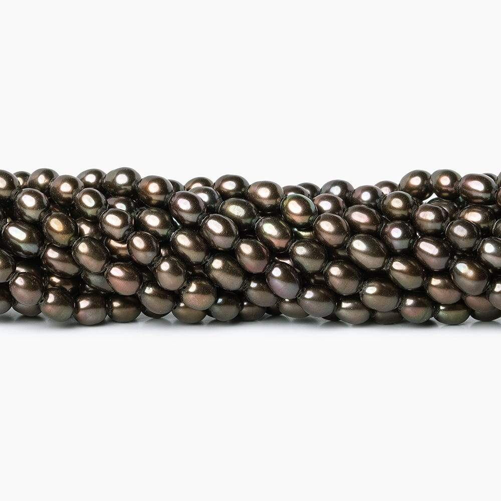 4x6mm Bronze Freshwater Pearl Straight Drill Oval 66 pieces (ONLINE ORDER ONLY)