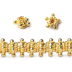 4x7mm 22kt Gold Plated Copper Star Spacer with Twisted Rope Rings 8 inch 51 pieces (ONLINE ORDER ONLY)