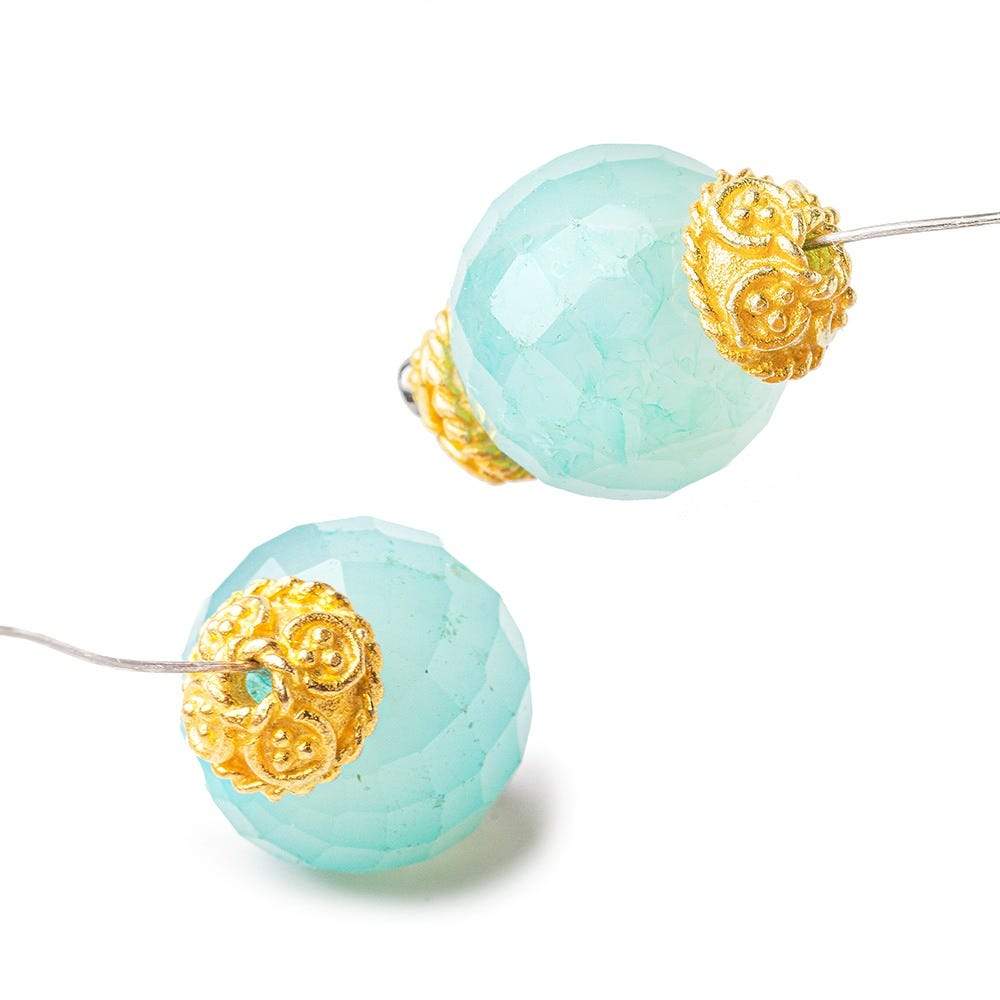 4x8mm 22kt Gold Plated Copper Bead Cap 8 inch 54 pieces (ONLINE ORDER ONLY)