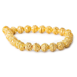 4x8mm 22kt Gold Plated Copper Bead Cap 8 inch 54 pieces (ONLINE ORDER ONLY)