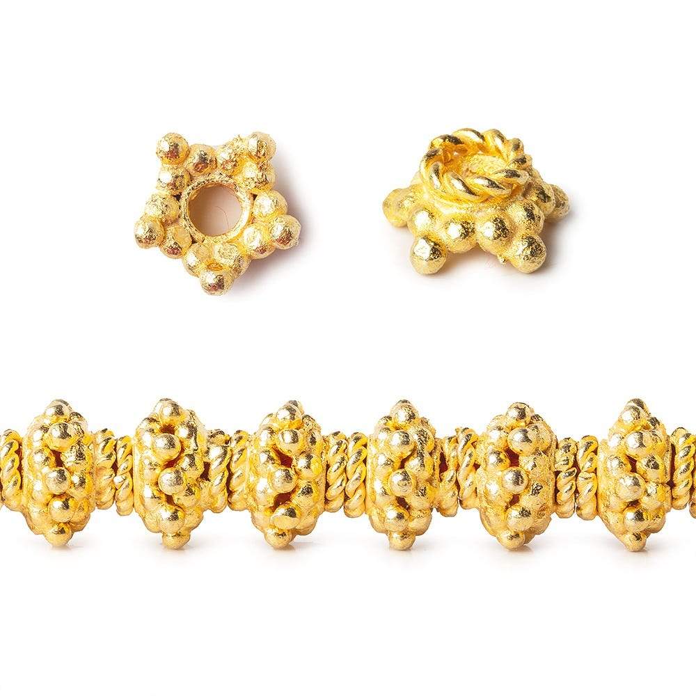 4x8mm 22kt Gold Plated Copper star Bead Cap 8 inch 64 pcs (ONLINE ORDER ONLY)