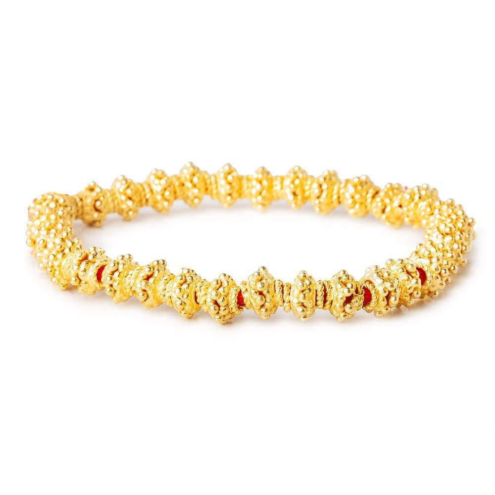 4x8mm 22kt Gold Plated Copper star Bead Cap 8 inch 64 pcs (ONLINE ORDER ONLY)