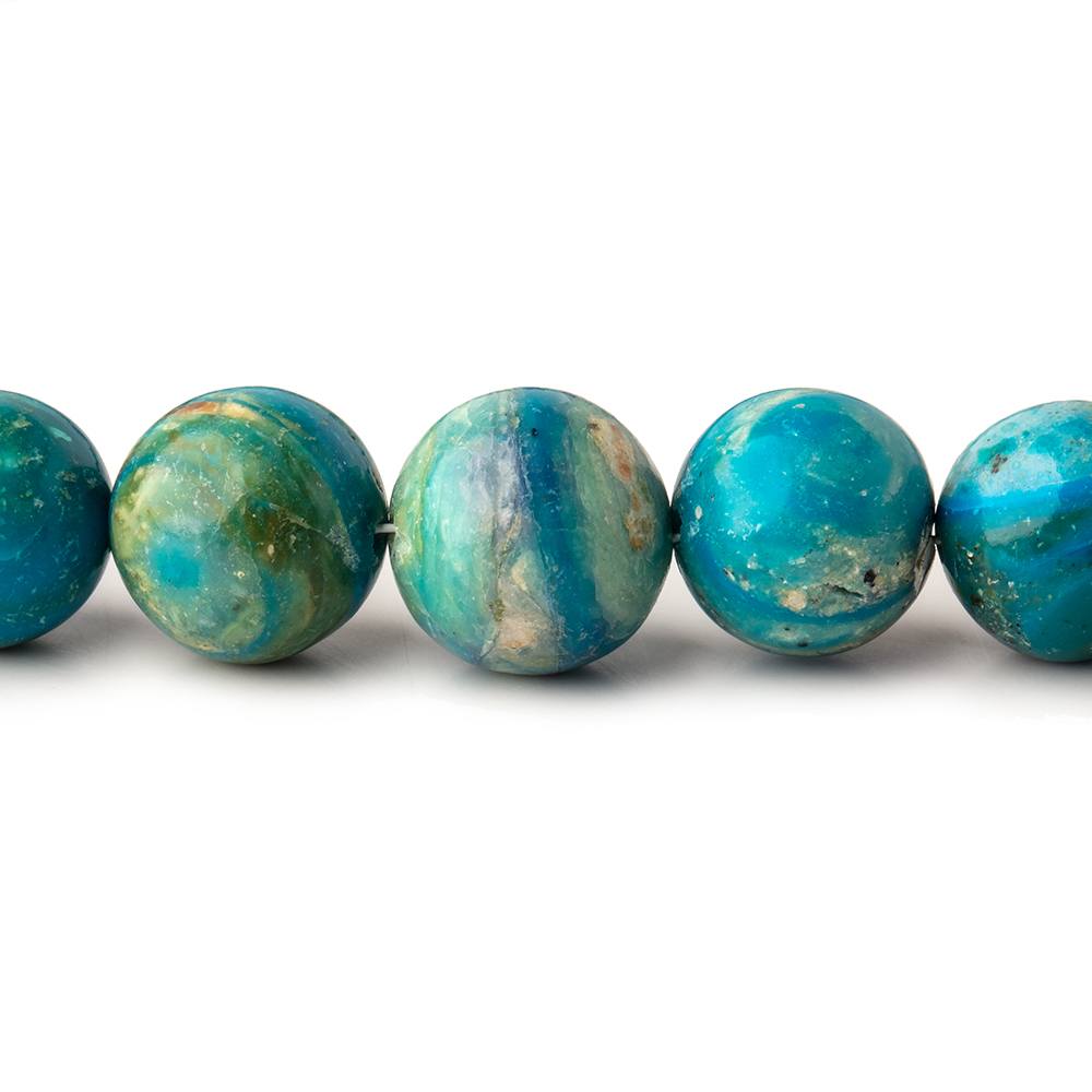 5-10mm Blue Peruvian Opalina Plain Round Beads 18 inch 60 pieces 1mm Hole (ONLINE ORDER ONLY)