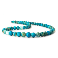 5-10mm Blue Peruvian Opalina Plain Round Beads 18 inch 60 pieces 1mm Hole (ONLINE ORDER ONLY)