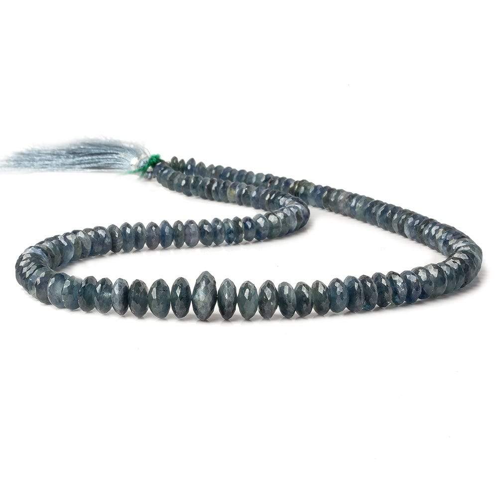 5-9mm Blue Sapphire German Faceted Rondelle Beads 16 inch 136 pieces (ONLINE ORDER ONLY)