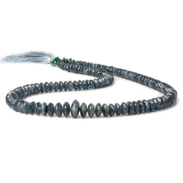 5-9mm Blue Sapphire German Faceted Rondelle Beads 16 inch 136 pieces (ONLINE ORDER ONLY)