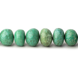 5-10mm Green Turquoise plain rondelle beads 18 inch 96 pieces (ONLINE ORDER ONLY)