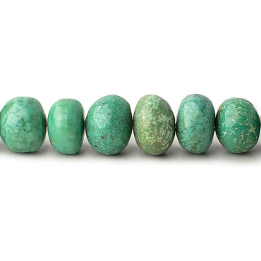 5-10mm Green Turquoise plain rondelle beads 18 inch 96 pieces (ONLINE ORDER ONLY)