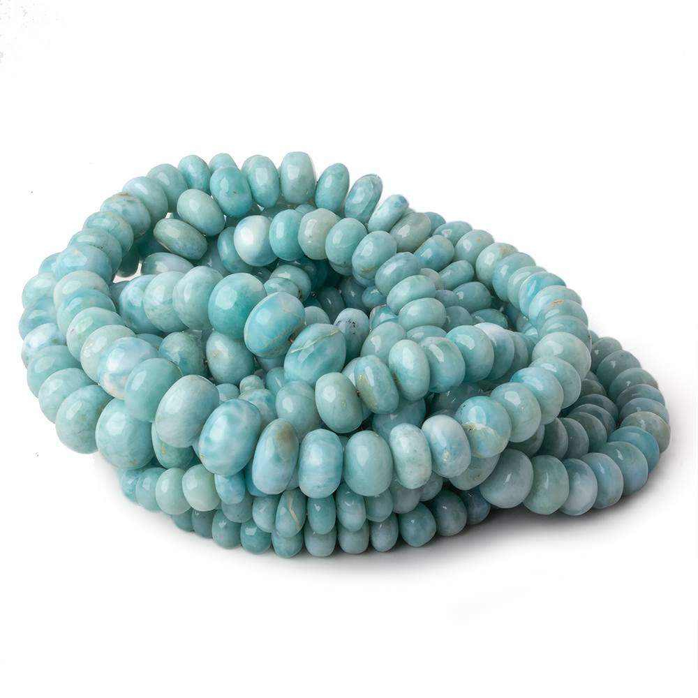 5-10mm Larimar plain rondelle beads 18 inch 105 pieces AAA (ONLINE ORDER ONLY)
